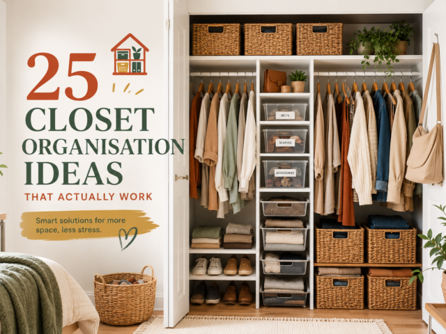 25 closet organization ideas that actually work - budget-friendly storage graphic