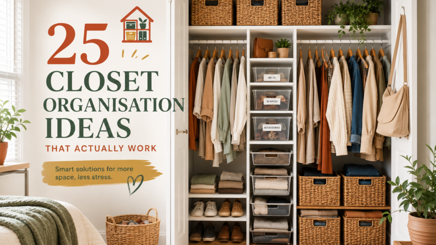 25 closet organization ideas that actually work - budget-friendly storage graphic